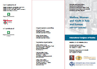Convegno Welfare, donne e giovani in Italia e in Europa (XIX-XX secolo)
