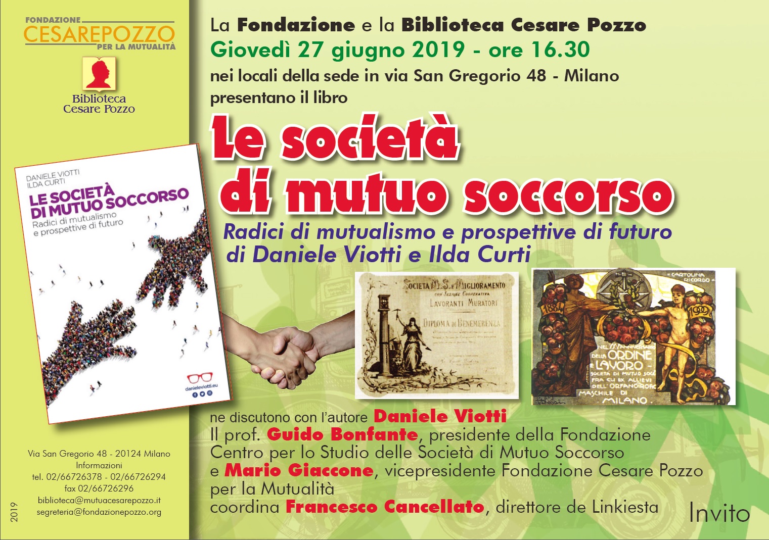 Le società di mutuo soccorso. Presentazione 27 giugno Daniele Viotti