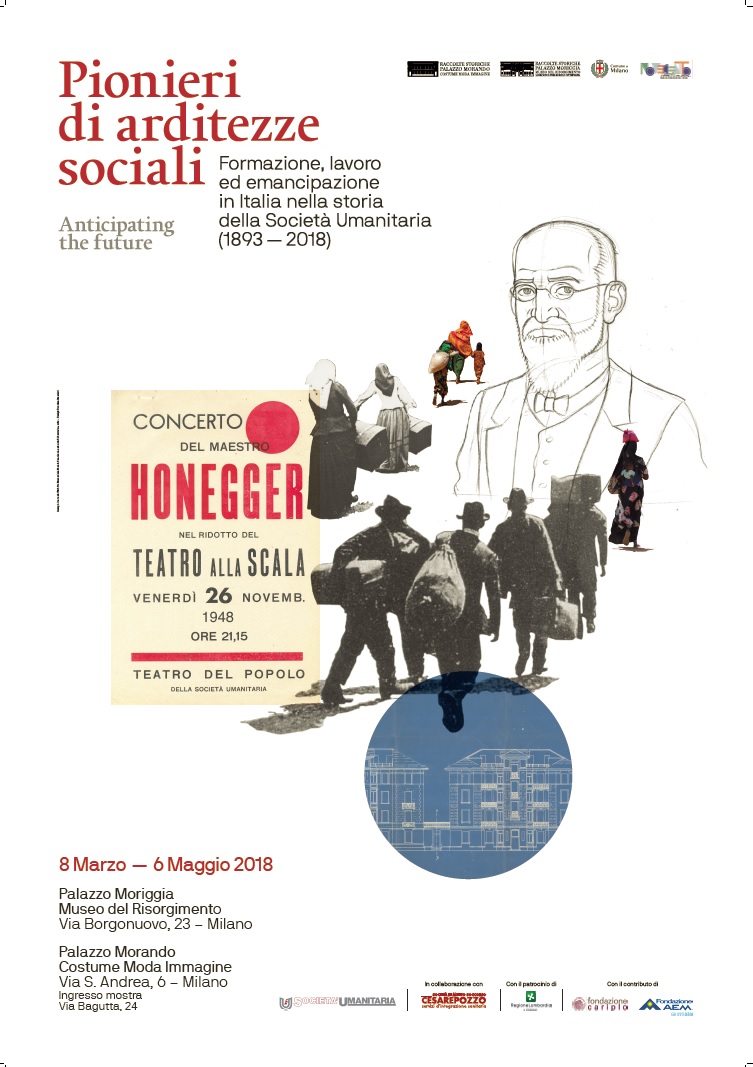 Manifesto Mostra Società Umanitaria Pionieri di arditezze sociali